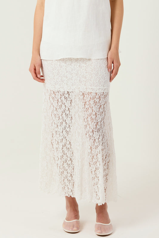 GIANNA WHITE LACE SKIRT