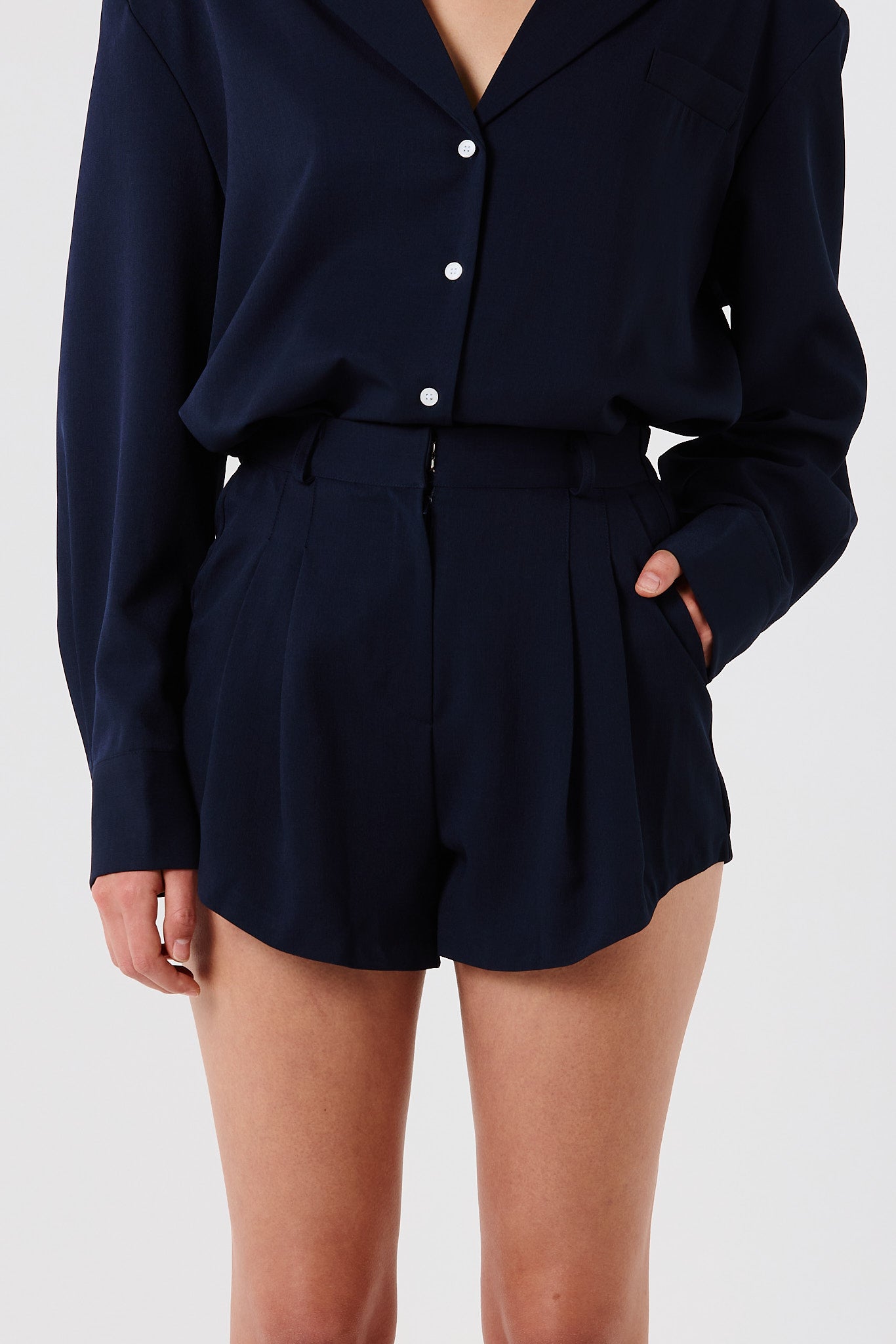 MADISON NAVY MINI SHORTS