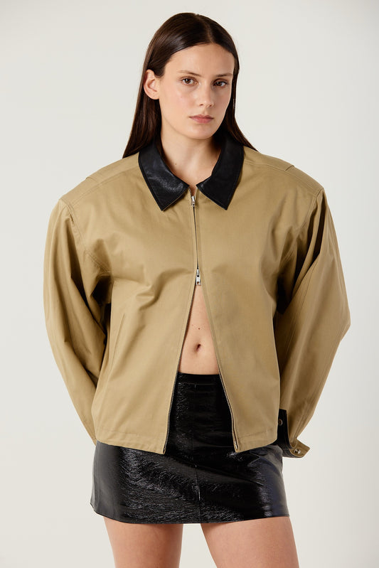 RAVEN BEIGE CONTRAST JACKET