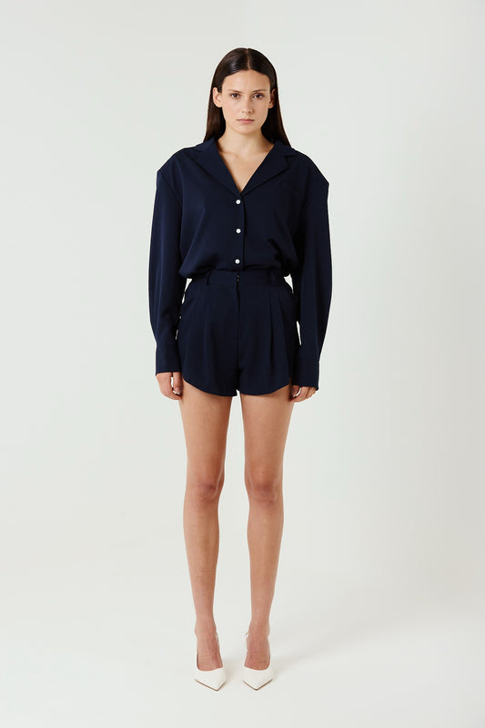 MADISON NAVY PADDED SHOULDER SHIRT