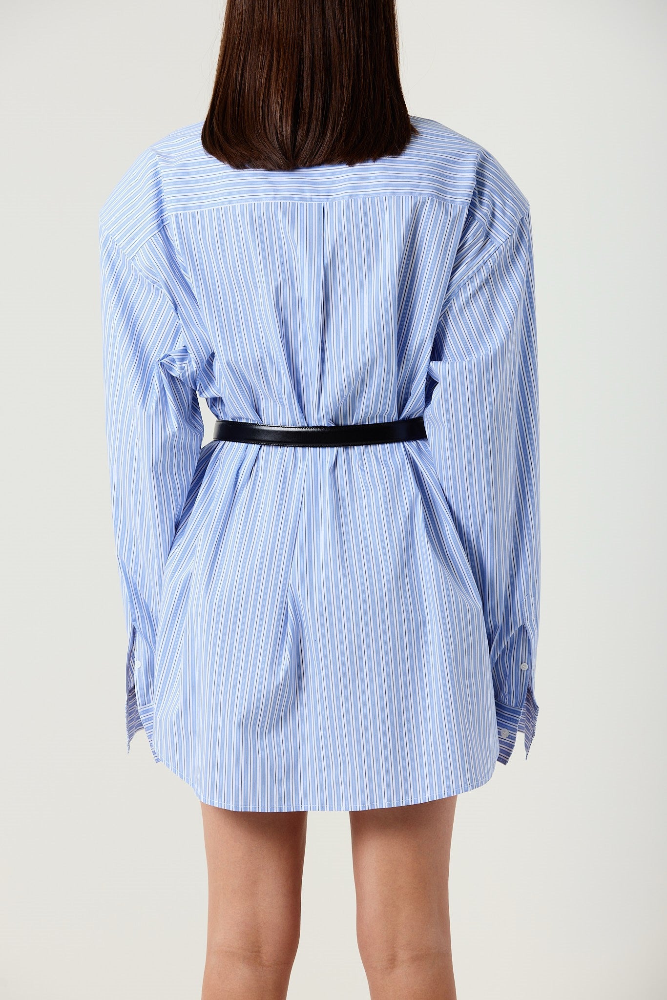 NADINE BLUE OVERSIZED SHIRT DRESS