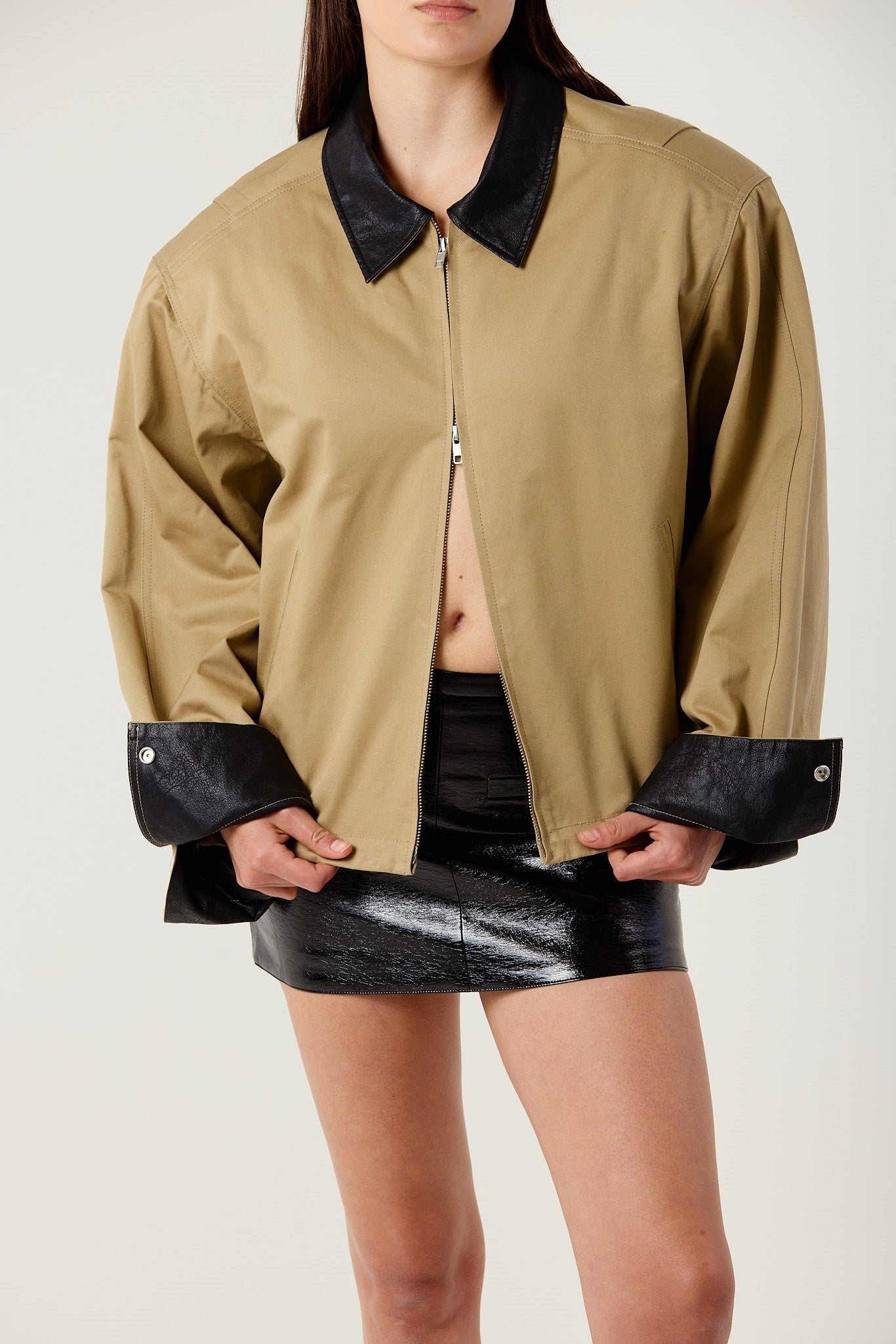 RAVEN BEIGE CONTRAST JACKET