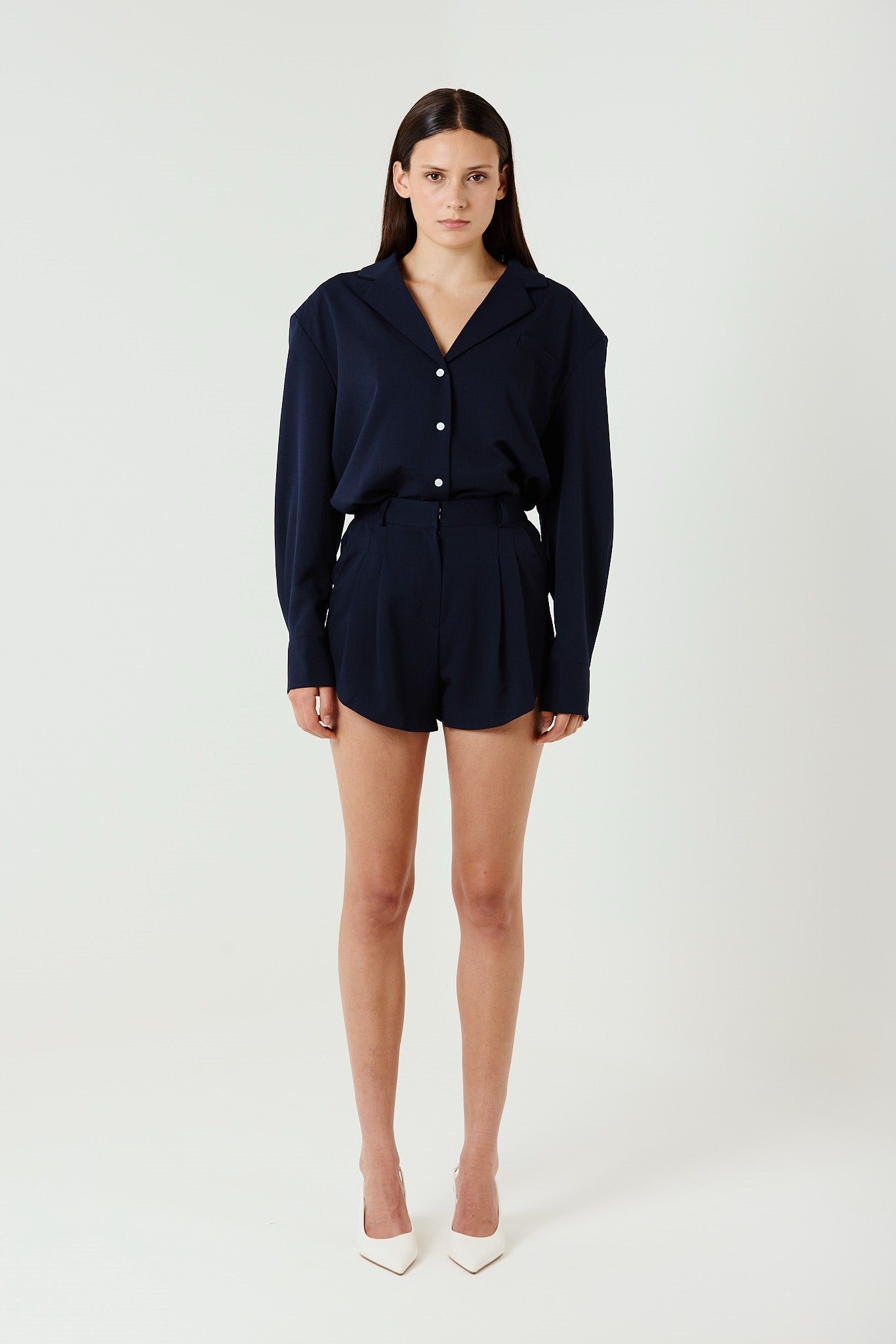 MADISON NAVY MINI SHORTS