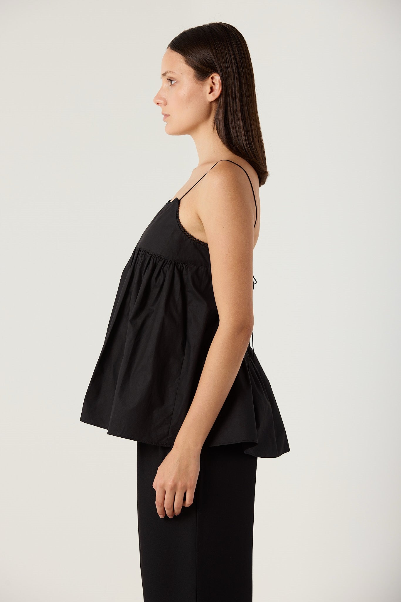 KAIA BLACK BACKLESS TOP