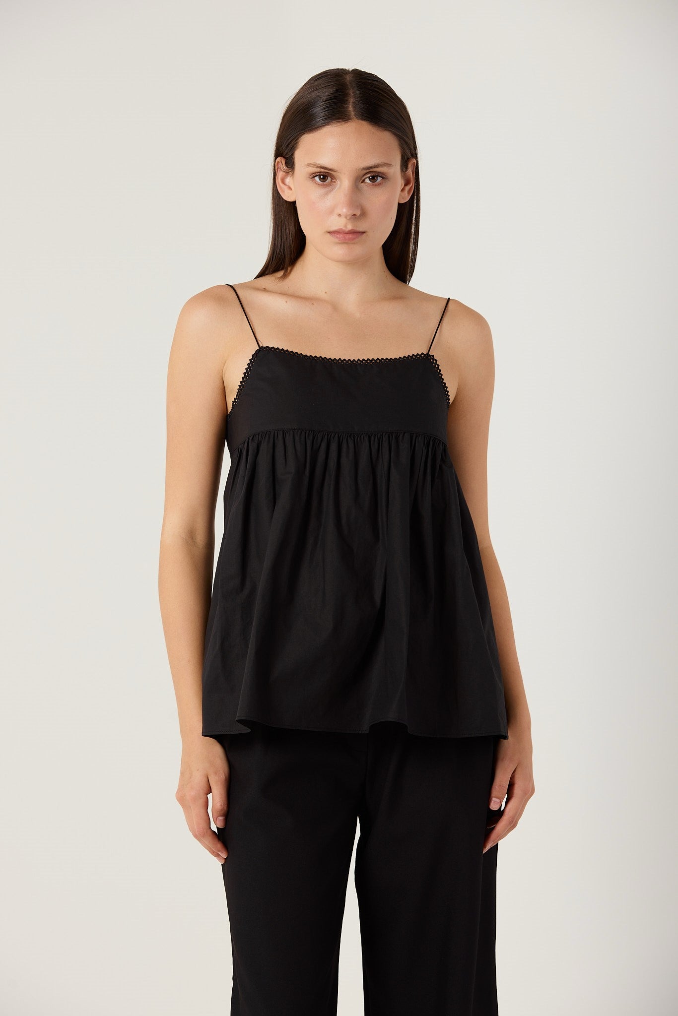 KAIA BLACK BACKLESS TOP